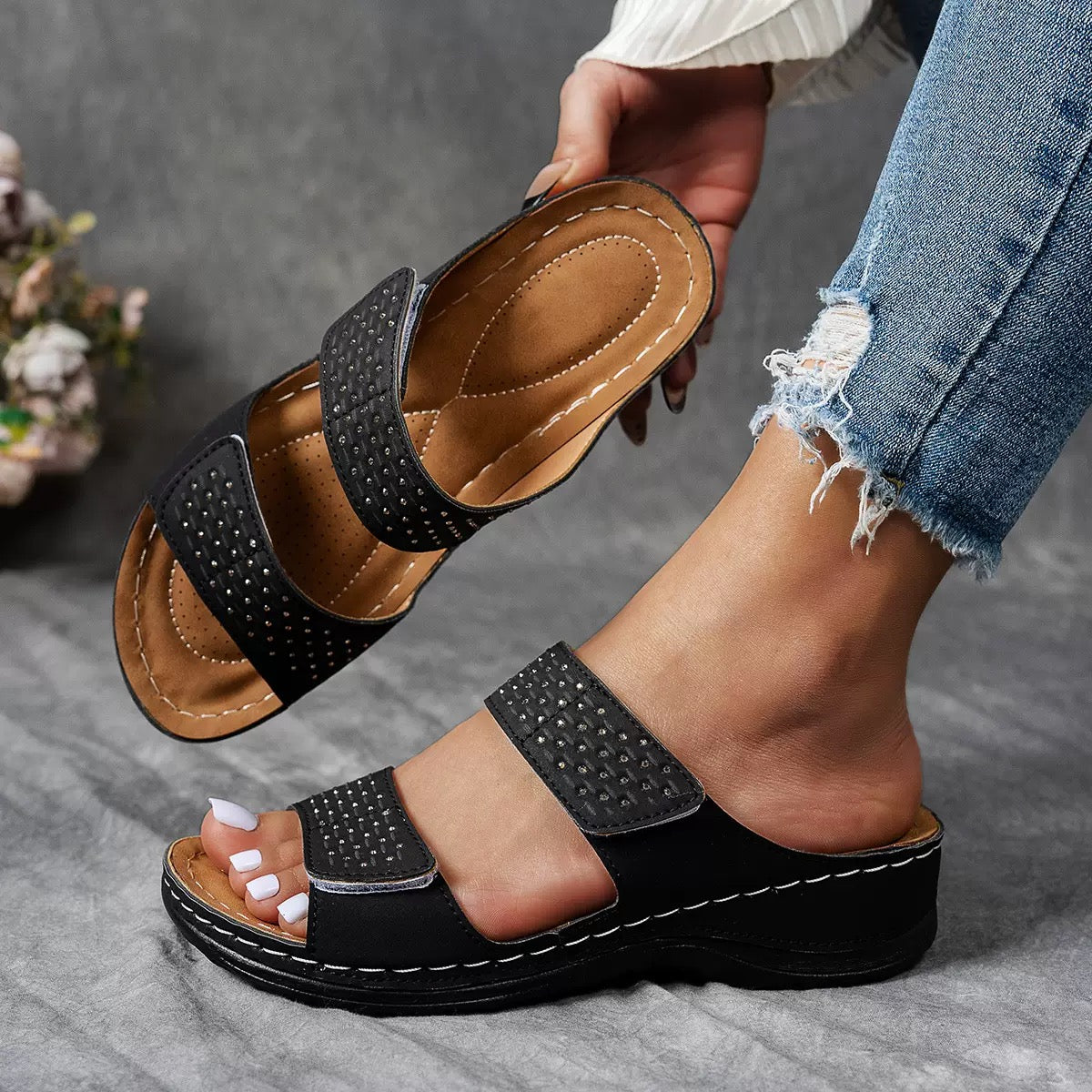 BARBARA - COMFORT SLIDE SANDALEN