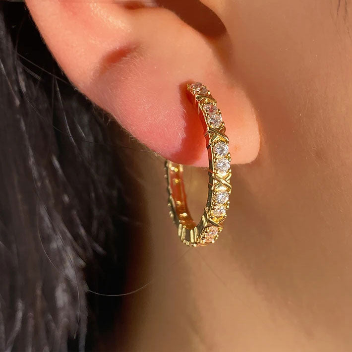 Aurelisse | Zirconia Kruzifixen Oorbellen