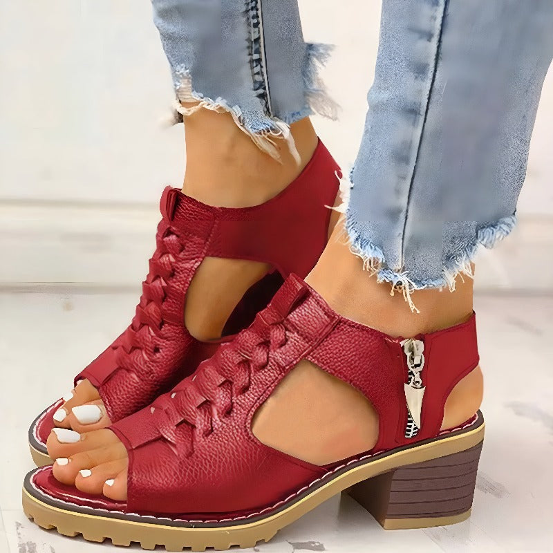 ODELIA - LEEREN SANDALEN