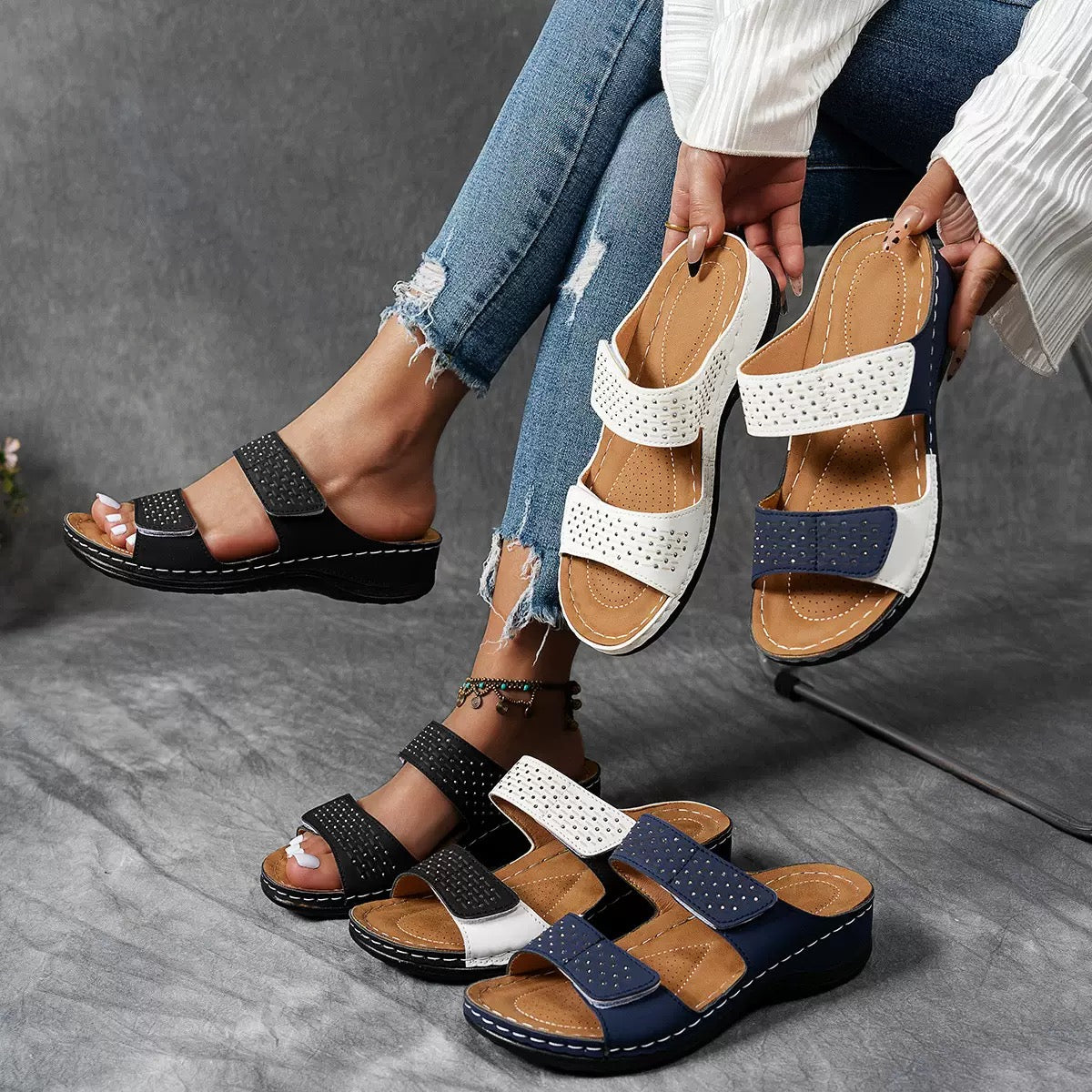 BARBARA - COMFORT SLIDE SANDALEN