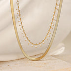 Marizanne | Luxe Slangen Choker & Parel Sieraad Set