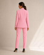 Nathalie - Tweedelig damespak met getailleerde blazer en rechte broek