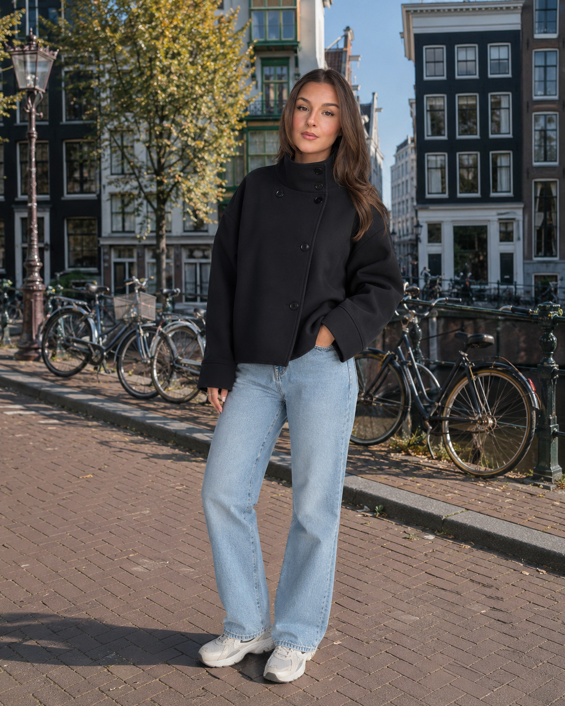 Havienne - Korte dames jas met dubbele knoopsluiting