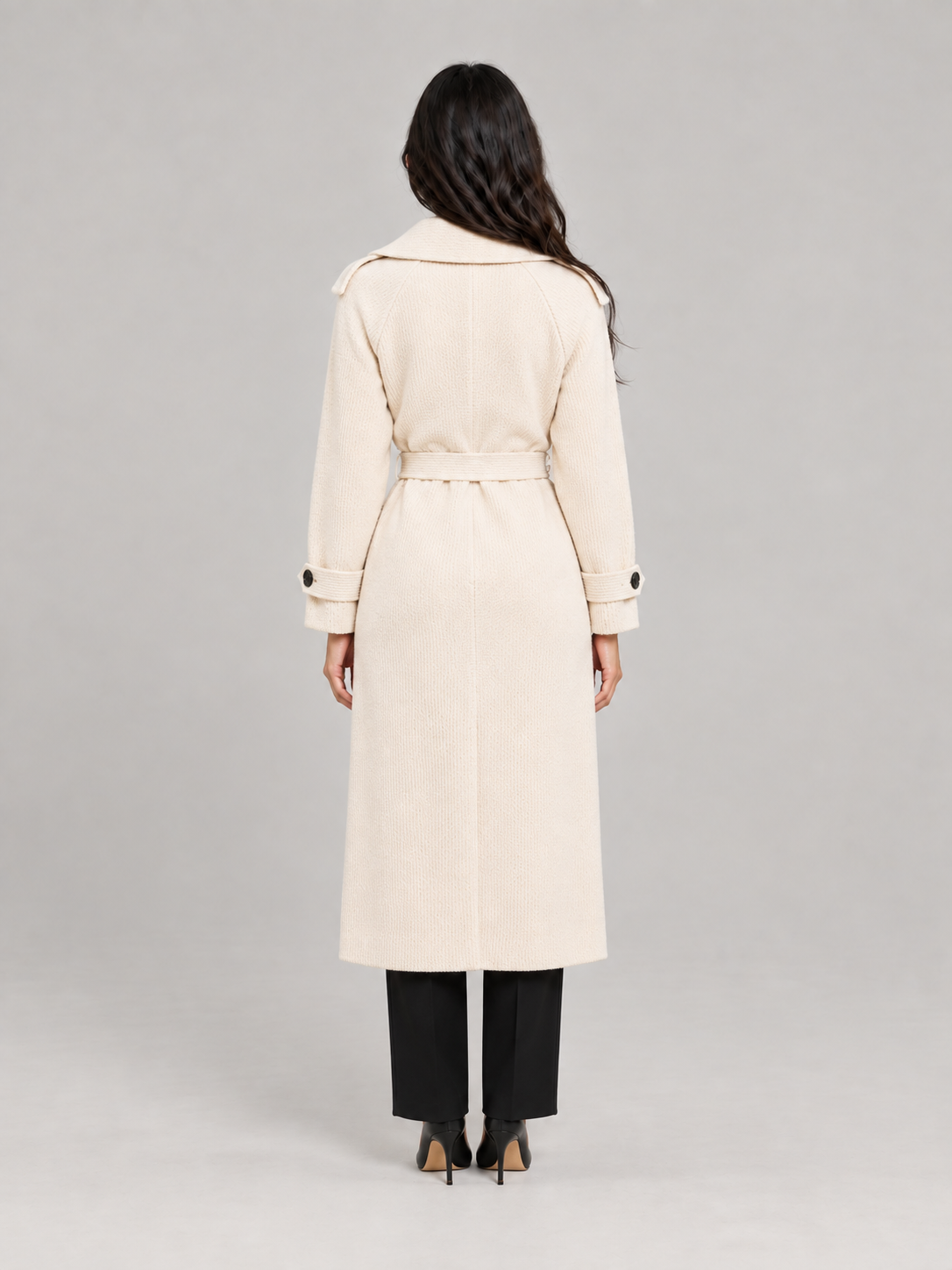 Sylvie - Premium gebreide trenchcoat met ceintuur