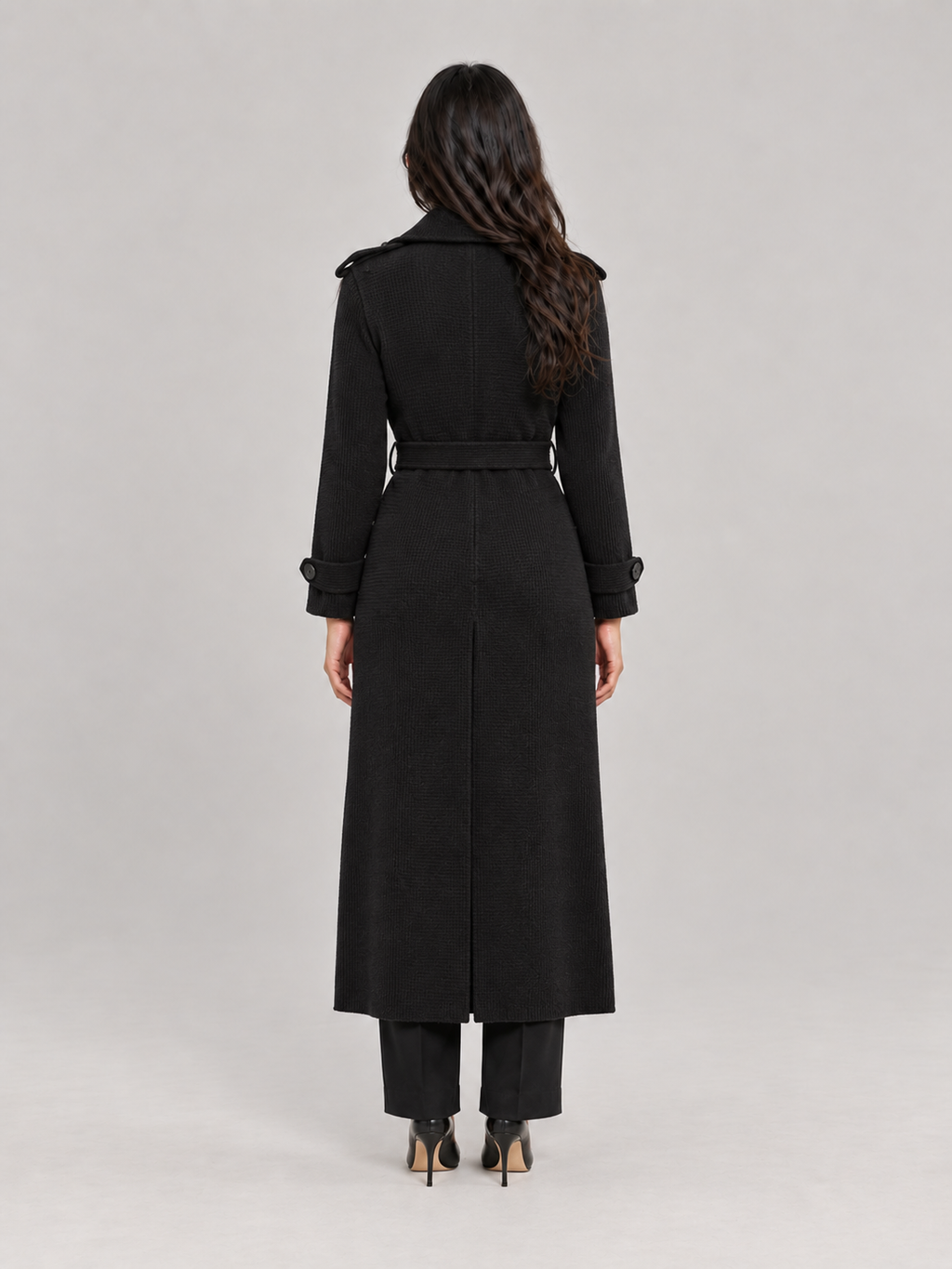Sylvie - Premium gebreide trenchcoat met ceintuur