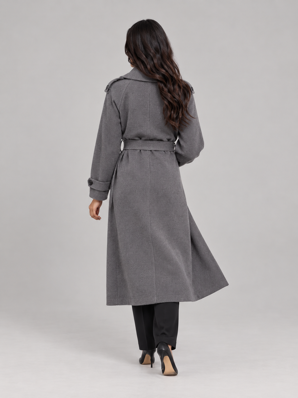 Sylvie - Premium gebreide trenchcoat met ceintuur