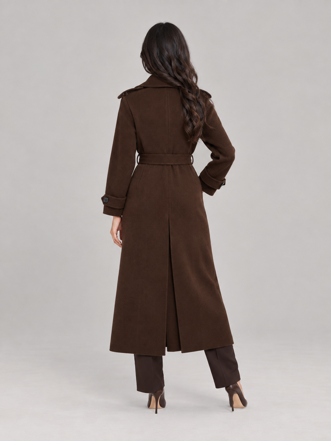 Sylvie - Premium gebreide trenchcoat met ceintuur