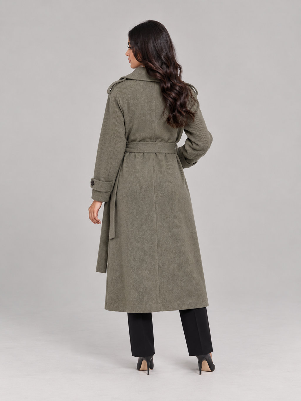 Sylvie - Premium gebreide trenchcoat met ceintuur