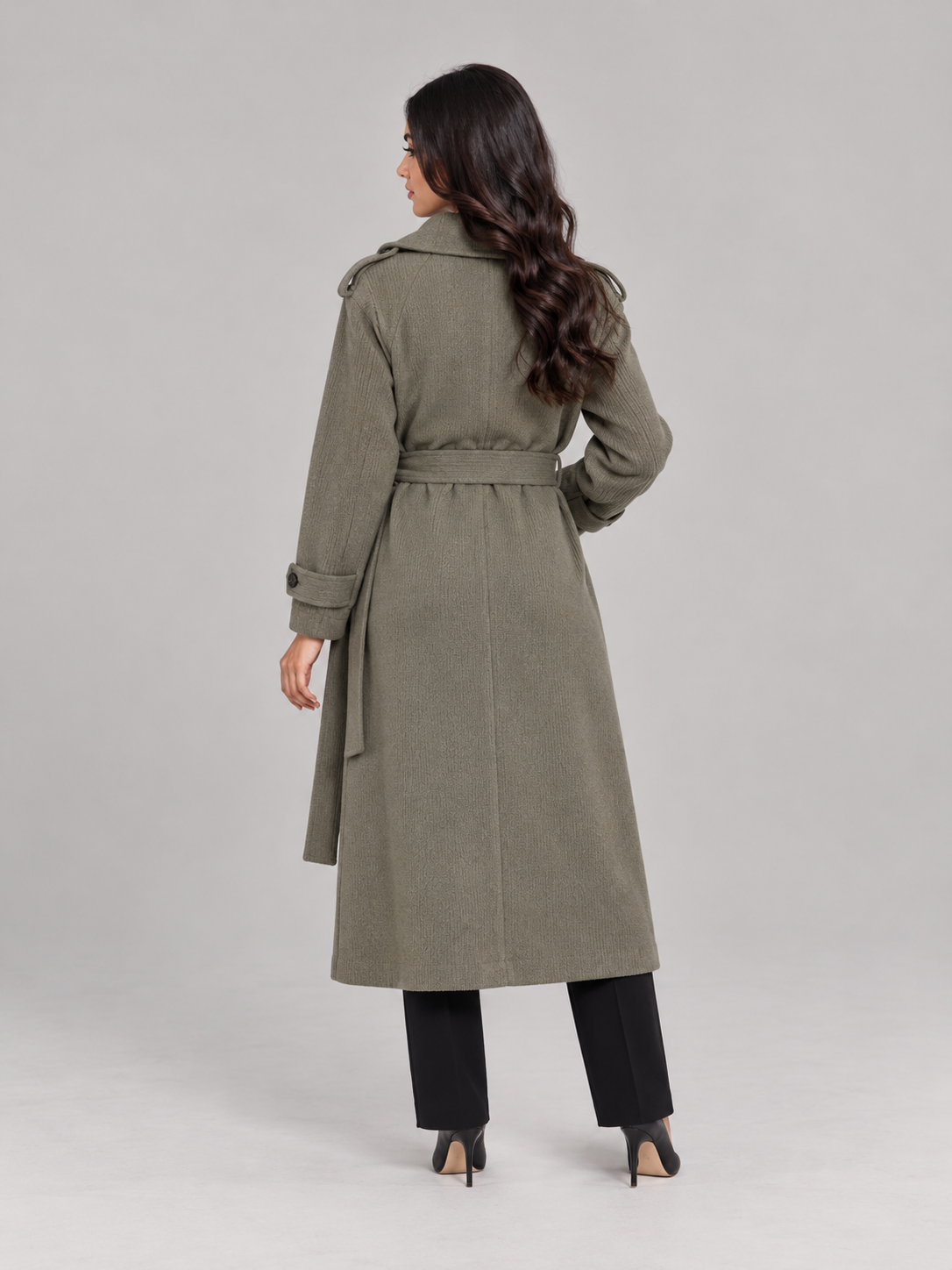 Sylvie - Premium gebreide trenchcoat met ceintuur