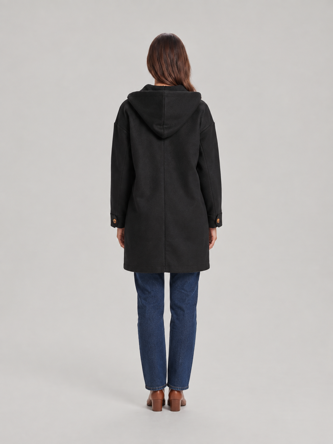 Hanne - Dames jas met capuchon en knoopsluiting