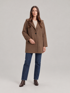 Julia - Oversized dames jas met capuchon en knoopsluiting