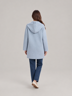 Julia - Oversized dames jas met capuchon en knoopsluiting