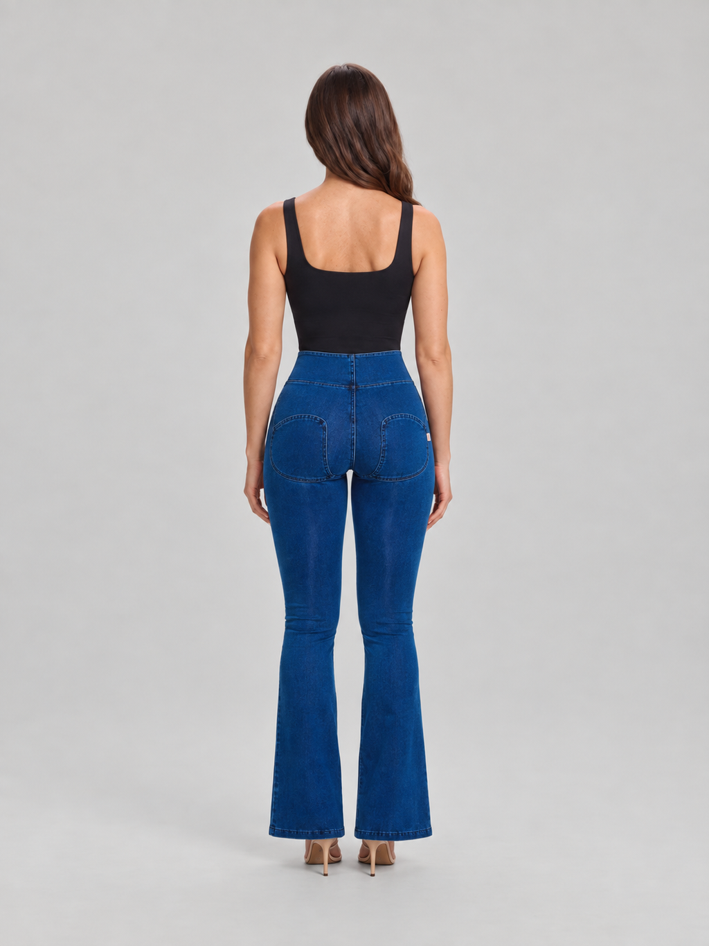 Veerle - Dames flared jeans met hoge taille en shaping pasvorm