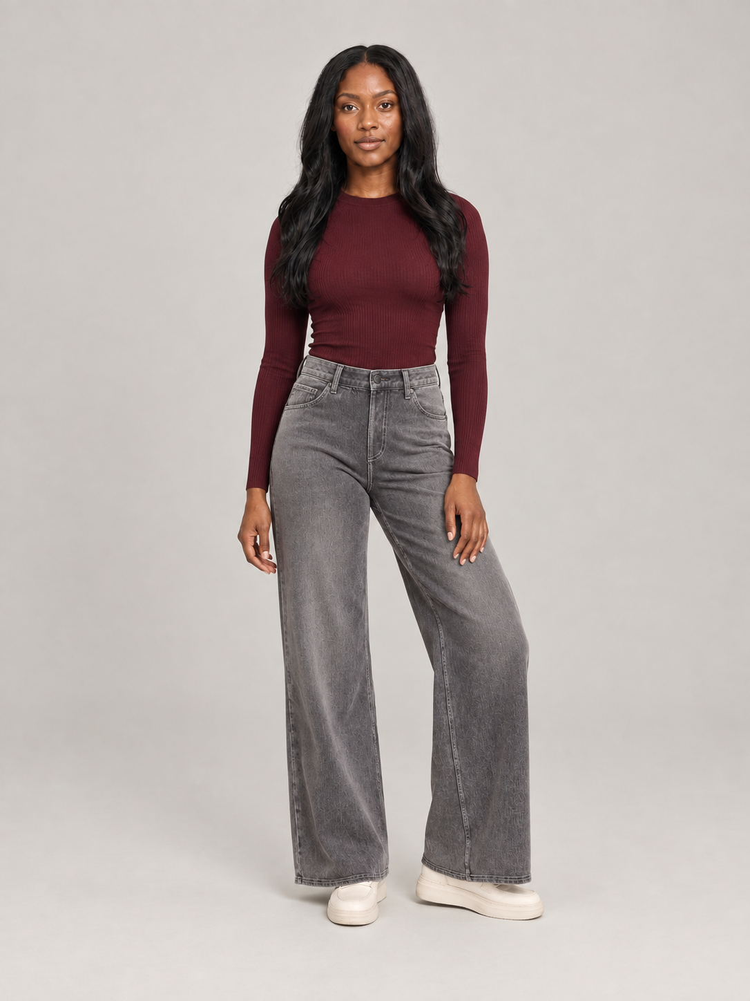 Sterre - Dames wide leg jeans met hoge taille