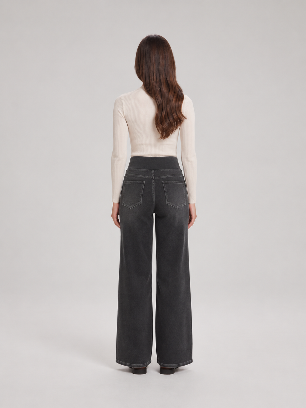 Elin - Dames high-waist wide-leg stretch jeans