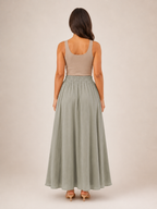 Tarelia - Damesculotte met elastische taille en extra wijde pijpen