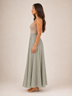 Tarelia - Damesculotte met elastische taille en extra wijde pijpen