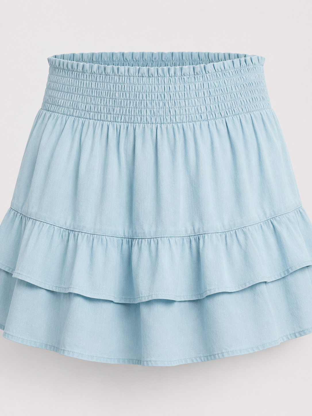 Pietra - Dames Zomerrok Met Kant, Ruches En Elastische Taille