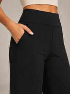 Pravina - Dames comfortbroek met stretch en brede tailleband