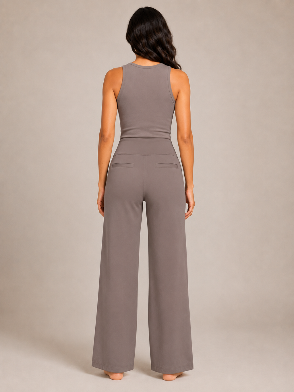 Pravina - Dames comfortbroek met stretch en brede tailleband