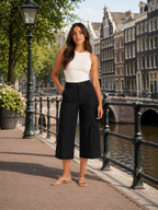 Trinette - Dames cargoculotte met klepzakken en 7/8-lengte