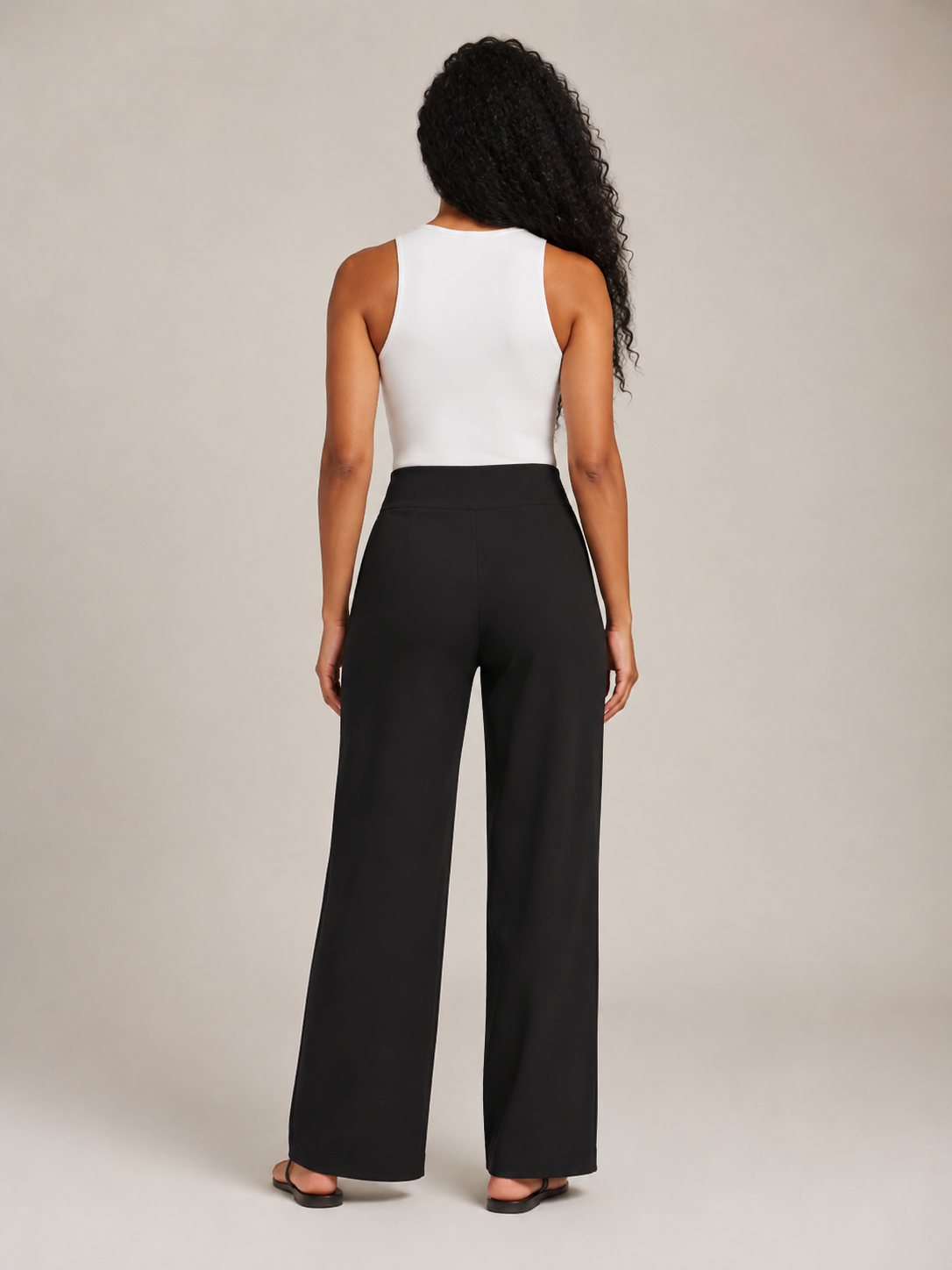 Thalora - Damesbroek met hoge taille en rechte pijpen