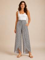 Tamesha - Dames palazzobroek met grafische print en hoge taille