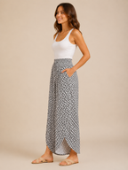 Tamesha - Dames palazzobroek met grafische print en hoge taille