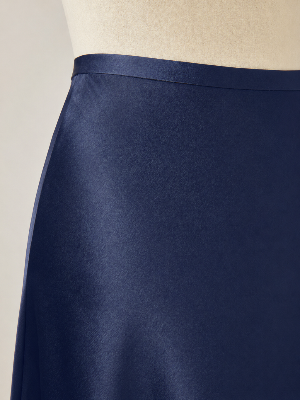 Parisa - Satijnen Dames Midi-rok Met Hoge Taille