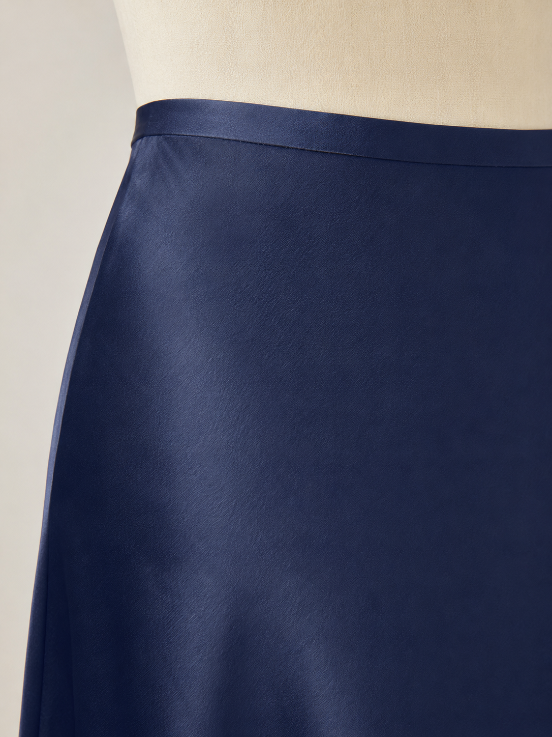 Parisa - Satijnen Dames Midi-rok Met Hoge Taille