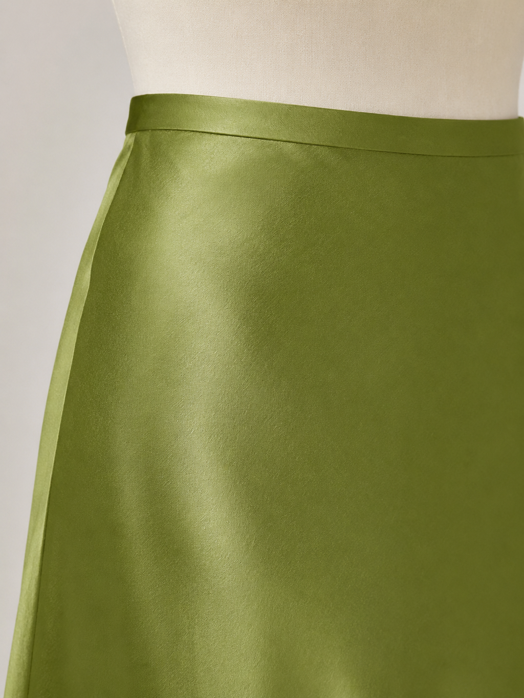 Parisa - Satijnen Dames Midi-rok Met Hoge Taille