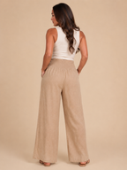 Priscille - Dames broek met hoge taille en wijde pijpen