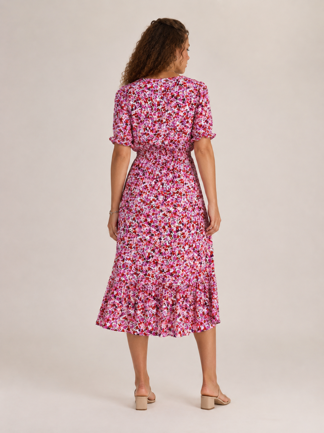 Manouk - Maxi-jurk met Bloemenprint en Knoopsluiting