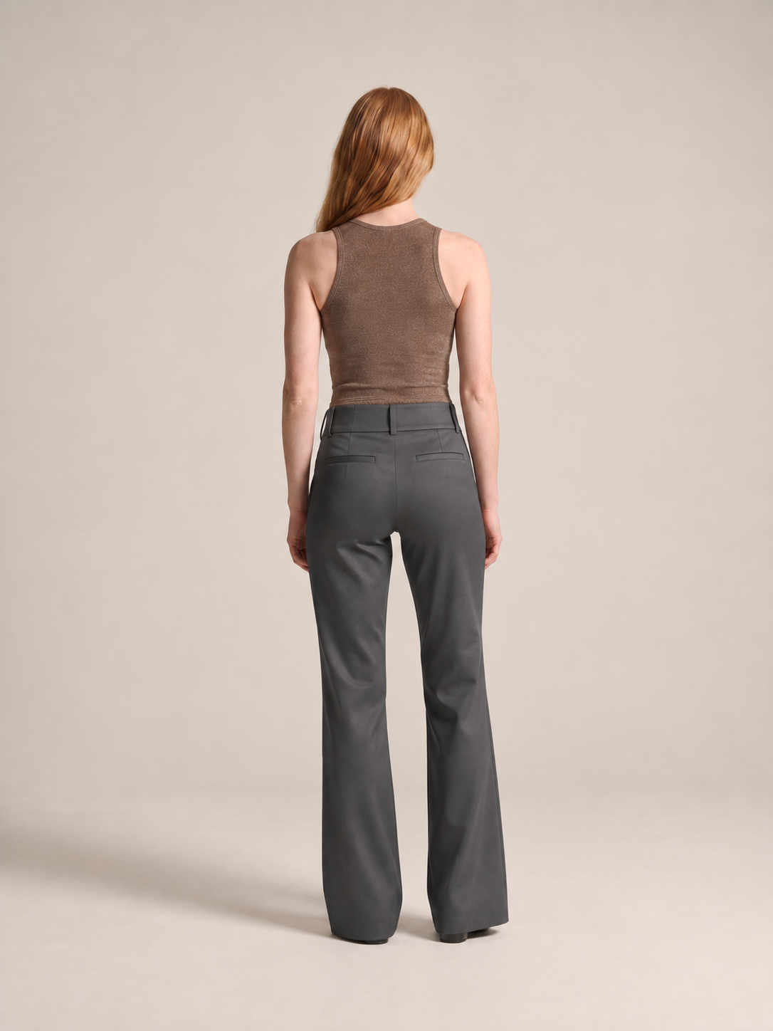 Carina - Dames flare broek met hoge taille en wijde pijpen