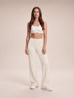 Loek - Dames joggingbroek met hoge taille en wijde pijpen