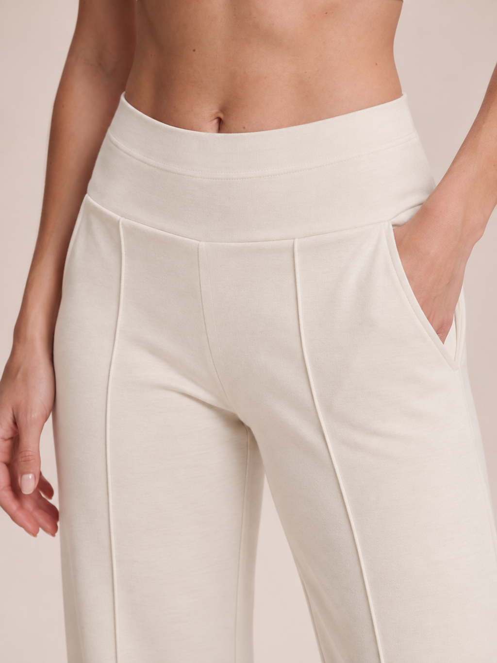Loek - Dames joggingbroek met hoge taille en wijde pijpen