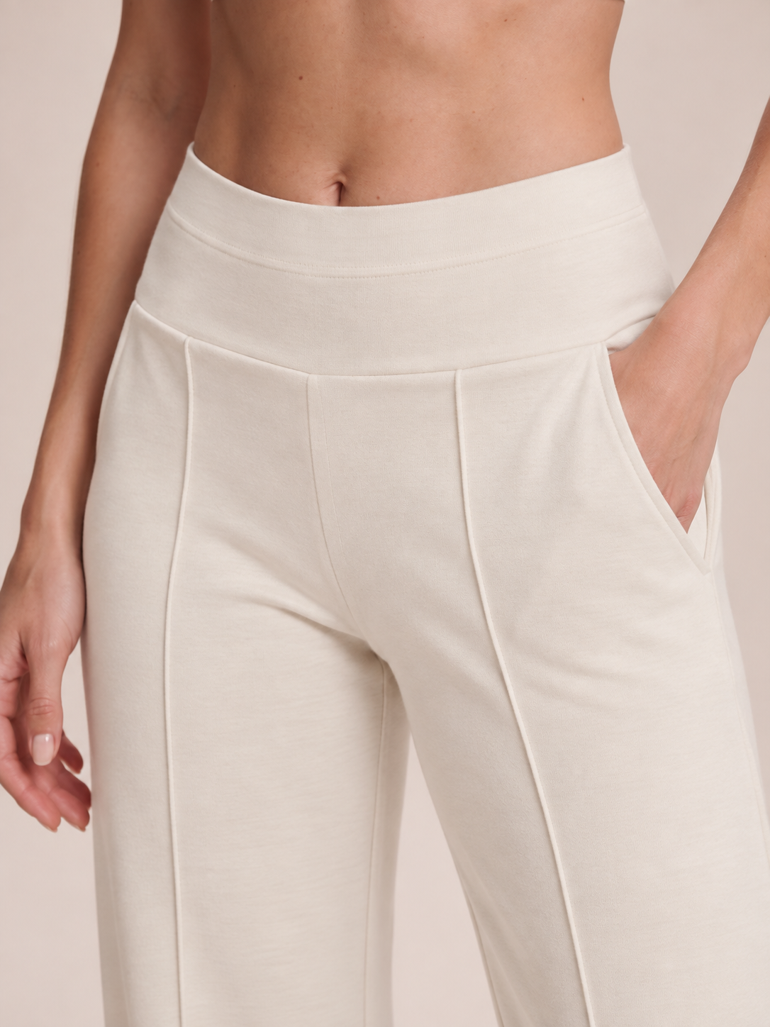 Loek - Dames joggingbroek met hoge taille en wijde pijpen