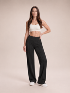 Loek - Dames joggingbroek met hoge taille en wijde pijpen