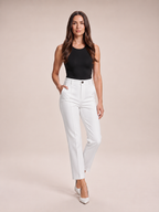 Talisa - Dames broek met hoge taille en rechte pijpen