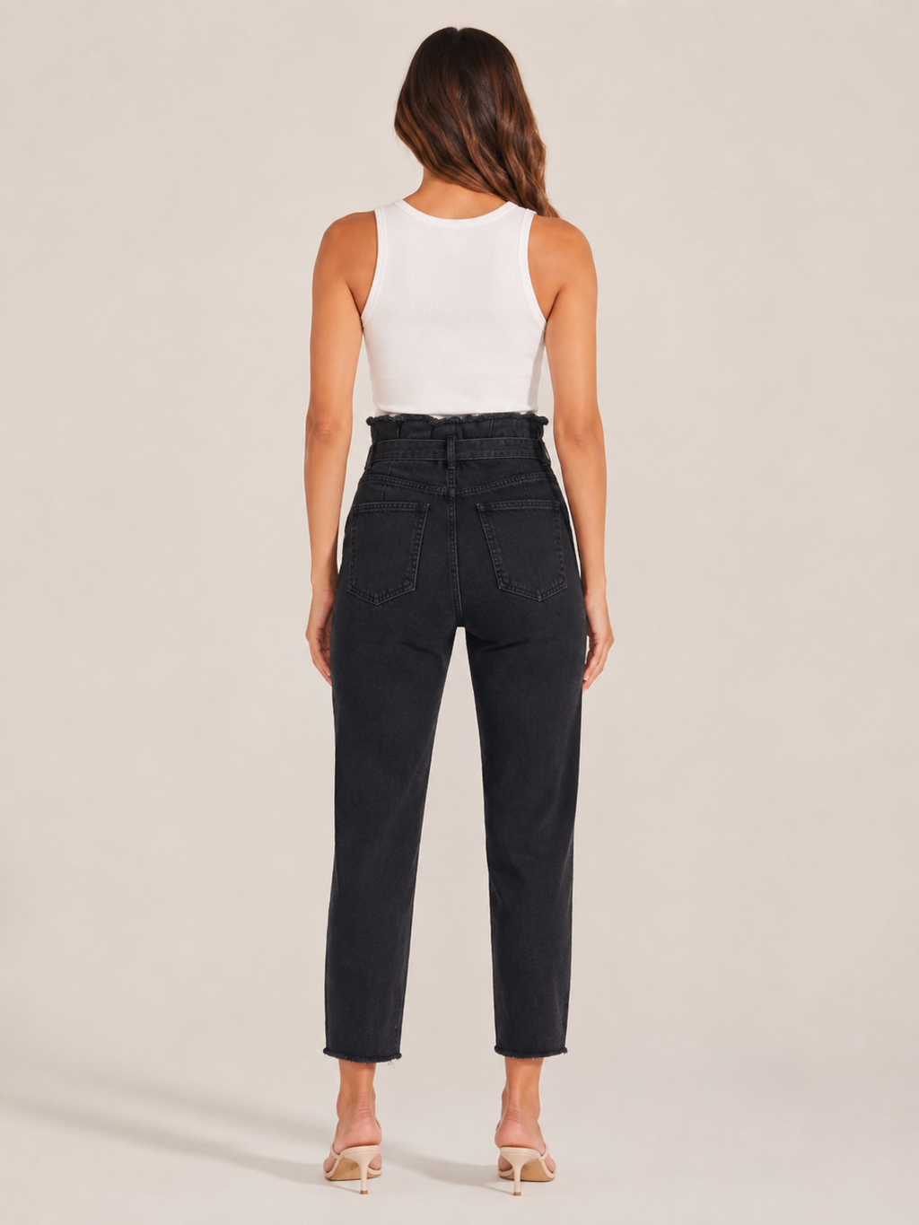 Ravina - Dames high-waist skinny jeans met donkere wassing