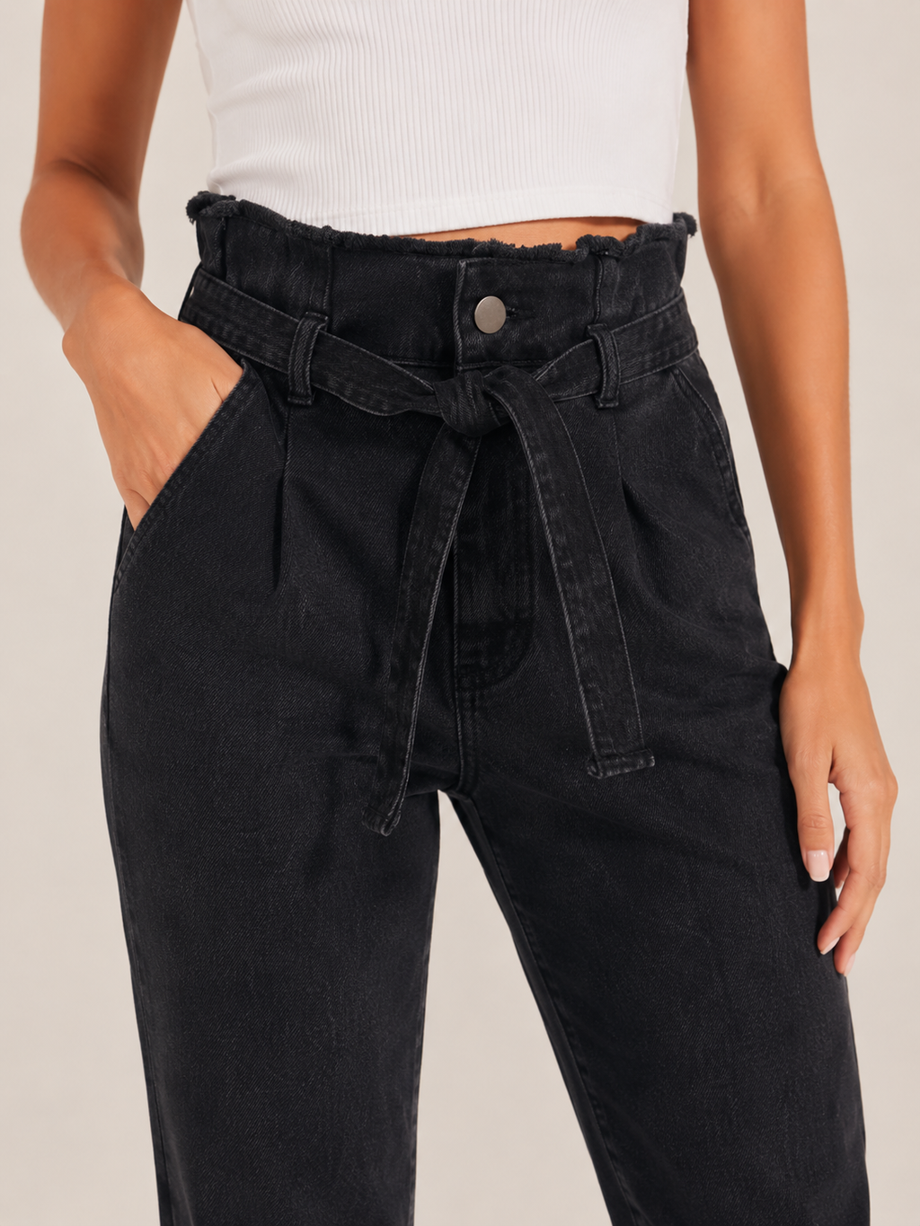 Ravina - Dames high-waist skinny jeans met donkere wassing