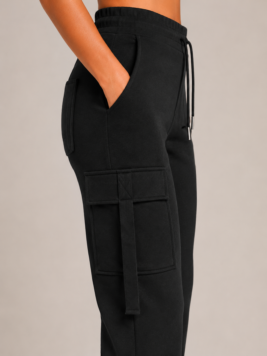 Rivka - Dames cargo broek met trekkoord en zakken