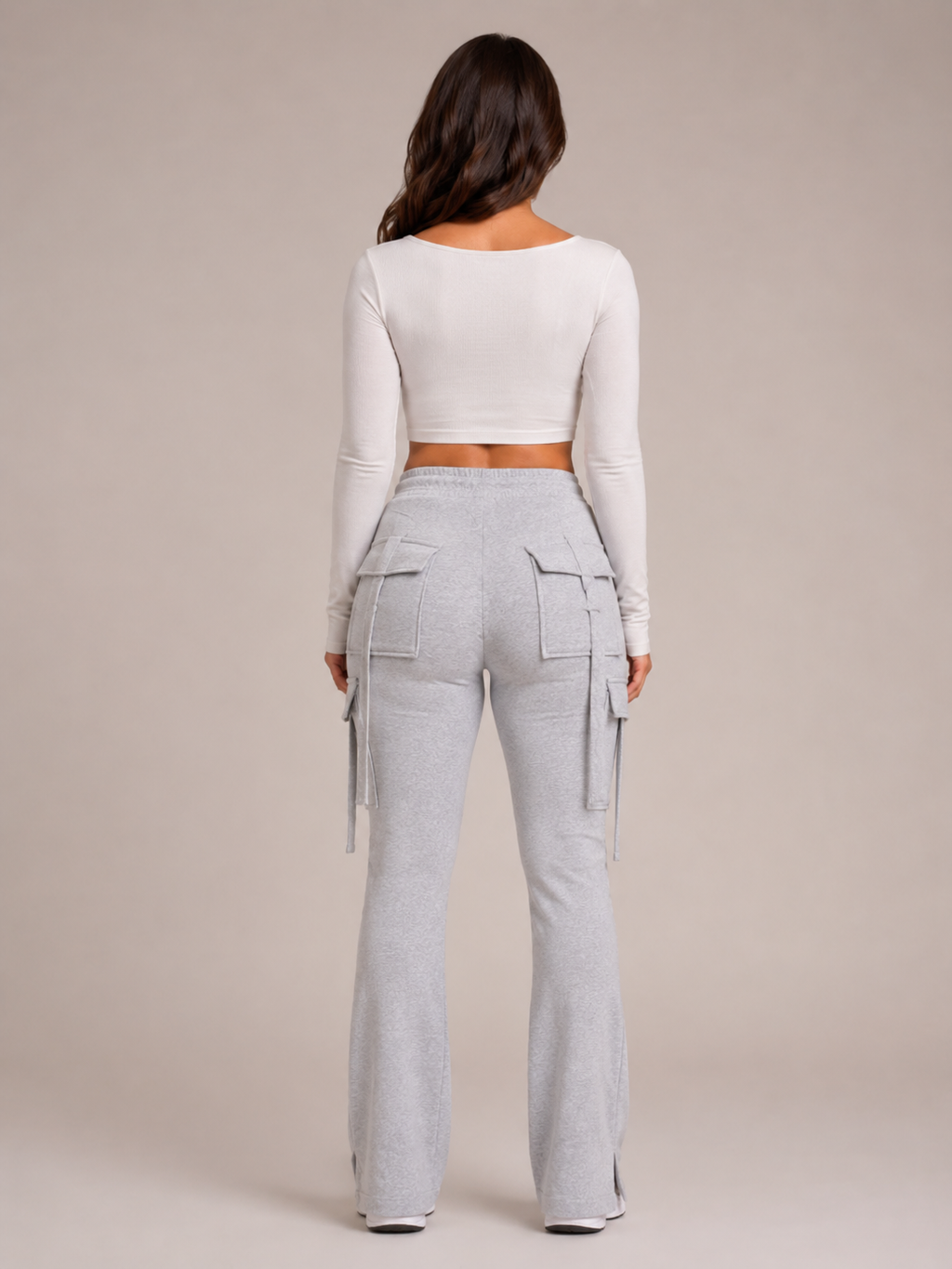 Rivka - Dames cargo broek met trekkoord en zakken