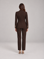 Vivienne - Lichtblauw dames broekpak met blazer voor kantoor