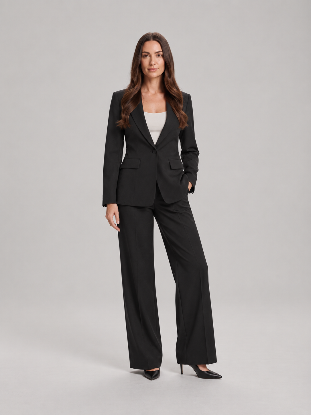 Elodie - Dames pak met blazer en rechte broek