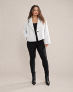Inez - Korte wollen dames jas met kraag