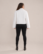 Inez - Korte wollen dames jas met kraag