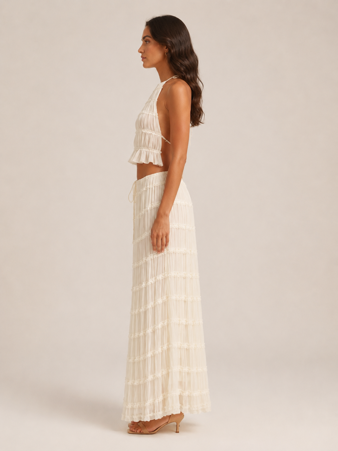 Quinara - 2-Delige Haltertop En Lange Rok Set