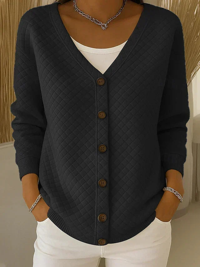 Laverne™ | Gequilt Cardigan met Knopen