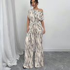 KENDI™ - Elegante Wijde-Pijpen Schuin Strap Jumpsuit